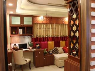 Beautiful Contemporary Indian Apartment Design, Cee Bee Design Studio Cee Bee Design Studio Study/office