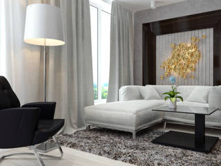 Mieszkanie inspirowane NY, MJanimo sp. z o.o MJanimo sp. z o.o Modern living room