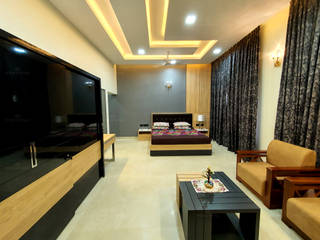 Best Interior designs in Kerala—Monnaie Architects & Interiors, Monnaie Interiors Pvt Ltd Monnaie Interiors Pvt Ltd モダンスタイルの寝室 木 木目調
