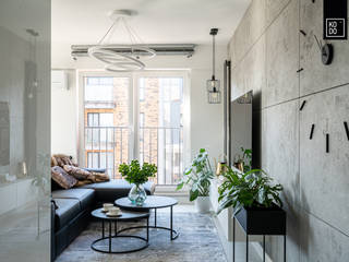 STYLOWE BLACK&WHITE, KODO projekty i realizacje wnętrz KODO projekty i realizacje wnętrz Modern living room