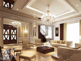 Living room design in Abu Dhabi, Algedra Interior Design Algedra Interior Design Modern living room