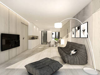 Apartment in King's Park Hill, ED Design Limited ED Design Limited غرفة المعيشة