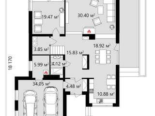 Стильный двухэтажный коттедж с террасой TMV 34, TMV Homes TMV Homes