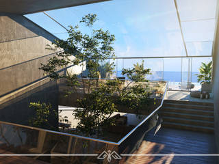Mountain Villa, GAF Design Studio GAF Design Studio Nowoczesny korytarz, przedpokój i schody