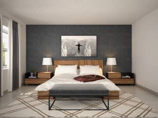 MUEBLES PARA CASA , Nunco Mobler Nunco Mobler Modern style bedroom Chipboard Wood effect Beds & headboards