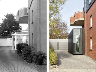 Patiohaus S, ZHAC / Zweering Helmus Architektur+Consulting ZHAC / Zweering Helmus Architektur+Consulting บ้านสำหรับครอบครัว ไม้เอนจิเนียร์ Black