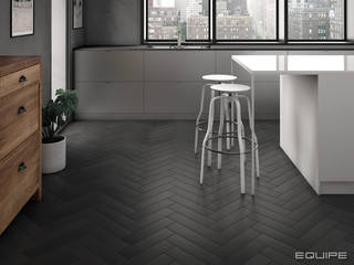 Babylone, Equipe Ceramicas Equipe Ceramicas Scandinavian style kitchen Tiles Black