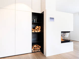 Aus zwei Wohnungen mach eine, Raumfabrik - Architektur. Planung. Handwerk Raumfabrik - Architektur. Planung. Handwerk Modern living room Wood Wood effect