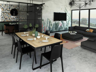 DOM POD KRAKOWEM 240 M2, Studio4Design Studio4Design Minimalist living room Concrete