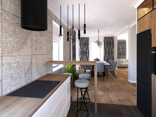 DOM W BRONOWICACH. KRAKÓW, Studio4Design Studio4Design Kitchen units Wood Wood effect