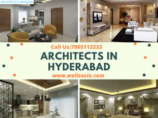 Architects In Hyderabad, Walls Asia Architects and Engineers Walls Asia Architects and Engineers Recámaras pequeñas