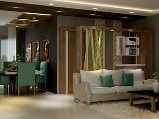 Dream Home Spaces- 3BHK Project in Kolkata, Itzin World Designs Itzin World Designs Modern living room