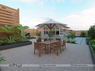 An Alluring Rooftop Garden for Ms.Manasa, Adhya Associates Adhya Associates Тераса