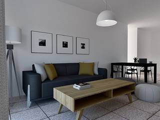 Departamento SV, estudio nou estudio nou Scandinavian style living room Wood Wood effect