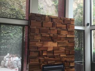 muros, puertas, pisos y decoración en madera parota, Parota Viva Parota Viva Living room Wood Wood effect
