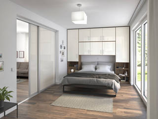 Slaapkamermeubels op maat, jouwMaatkast.nl jouwMaatkast.nl Modern style bedroom Wardrobes & closets