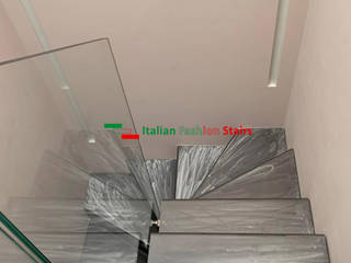 Scala a nastro Mod.Onda Metal B-E-Glass, Italian Fashion Stairs Italian Fashion Stairs Escaleras