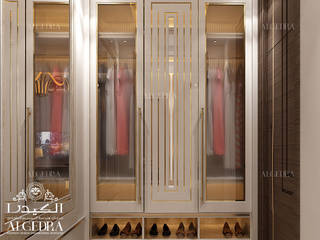 Luxury closet design in Dubai, Algedra Interior Design Algedra Interior Design モダンデザインの ドレッシングルーム