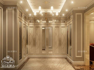Luxury closet design in Dubai, Algedra Interior Design Algedra Interior Design モダンデザインの ドレッシングルーム