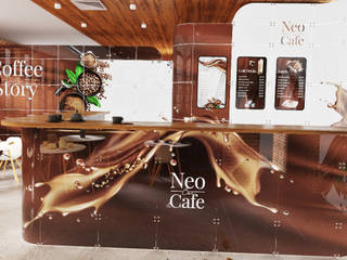 NEO Cafe, Modular Glass System NEO Modular Glass System NEO Espacios comerciales Vidrio