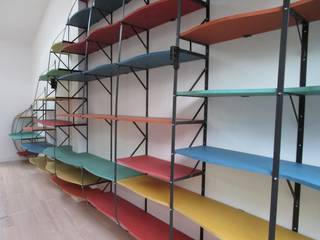 Grande Bibliothèque Gironde, Temo Temo Ruang Keluarga Gaya Industrial Komposit Kayu-Plastik Multicolored