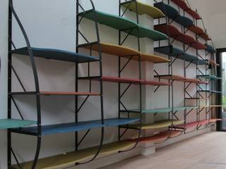 Grande Bibliothèque Gironde, Temo Temo Salas de estar industriais de madeira e plástico Multi colorido