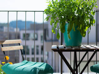 der Ringelblume Balkon, Design Büro HOTCHIN Design Büro HOTCHIN Balkon Eisen/Stahl