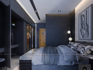 Nội thất nhà phố Mr Tri, Archilives Archilives Bedroom انجینئر لکڑی Transparent