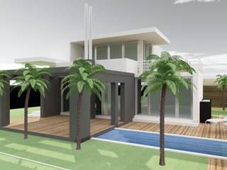 Villa's met zwembad, MEF Architect MEF Architect Villas Concrete White
