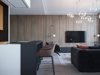 Living room, Оксана Мухина Оксана Мухина Salas de estilo minimalista