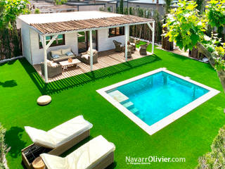 Bungalow premium con piscina, NavarrOlivier NavarrOlivier Ruang Komersial Kayu Wood effect