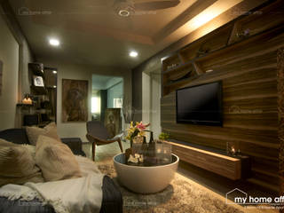 HDB 3-Room Resale Apartment, MY HOME AFFAIR MY HOME AFFAIR Rustic style living room