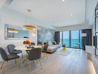 A Contemporary-Elegant Gallery - Residence Bel-Air, Hong Kong, Grande Interior Design Grande Interior Design غرفة المعيشة