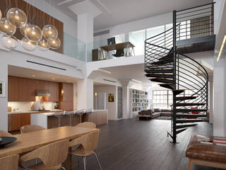 Diseño de Loft, Arquitectura Progresiva Arquitectura Progresiva Рабочий кабинет в стиле модерн
