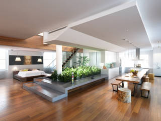 Diseño de Loft, Arquitectura Progresiva Arquitectura Progresiva Ruang Studi/Kantor Modern