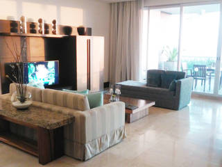 Remodelación departamento en Acapulco, Arquitectura Progresiva Arquitectura Progresiva Moderne Wohnzimmer