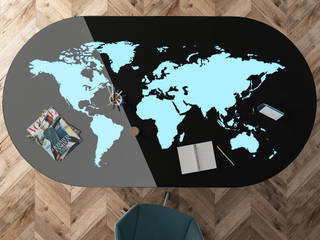 World Table, Degano Design Degano Design Modern Study Room and Home Office