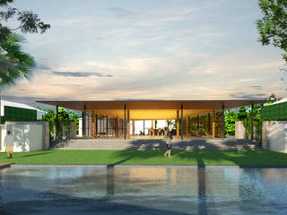 River Valley Clubhouse - Medan, Bral Studio Architecture Bral Studio Architecture Balkon, Beranda & Teras Tropis