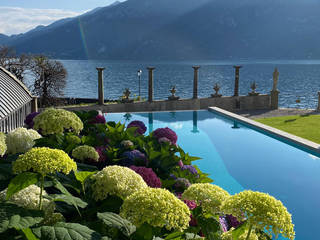 Giardino in villa sul lago di Como, RATTIFLORA RATTIFLORA Front yard Marble