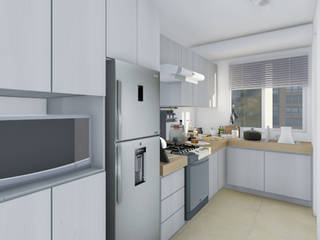 Diseño de Cocina, JN Arquitectura JN Arquitectura Small kitchens Wood Wood effect