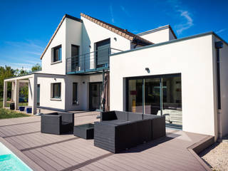 Massive WPC Terrassendielen, WPC Terrassendielen Depot WPC Terrassendielen Depot Modern balcony, veranda & terrace