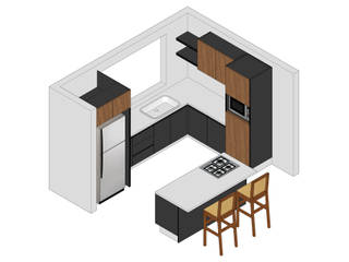 Cocina Zibata, MNGN diseño | arquitectura MNGN diseño | arquitectura Built-in kitchens چپس بورڈ