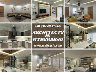 Walls Asia | Architects In Hyderabad, Walls Asia Architects and Engineers Walls Asia Architects and Engineers Dormitorios de estilo moderno