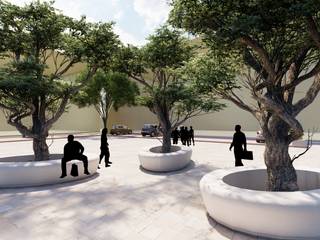 Landscape Design of Aero Arcade, Mohali, Maplle Studio Maplle Studio Commercial spaces Concrete