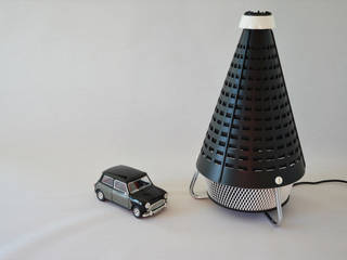 Lampe noire vintage design upcycling issue d'un radiateur Tornado années 60/70, ArtJL ArtJL Salas de estilo industrial Plástico