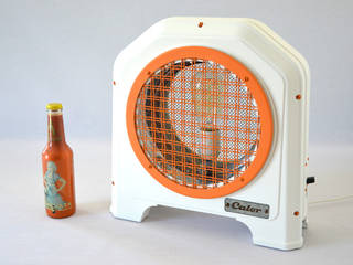 Lampe art deco orange blanche Bakelite Calor made in France, ArtJL ArtJL 北欧デザインの リビング 天然繊維 ベージュ