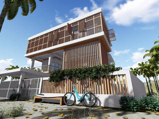 H Apartments & Cafe, Ivan Gatla Architecture Ivan Gatla Architecture Multi-Family house Wood White