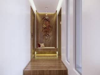 Palm Spring Residential Interior Design 250 SM., TheeAe Architects TheeAe Architects Tropical style corridor, hallway & stairs