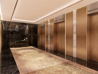 Condo Penthouse Interior Design, TheeAe Architects TheeAe Architects Modern Corridor, Hallway and Staircase