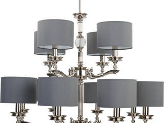 TIVOLI collection of brass lighting, Luxury Chandelier LTD Luxury Chandelier LTD Hành lang, sảnh & cầu thang phong cách hiện đại Đồng / Đồng / Đồng thau Metallic/Silver